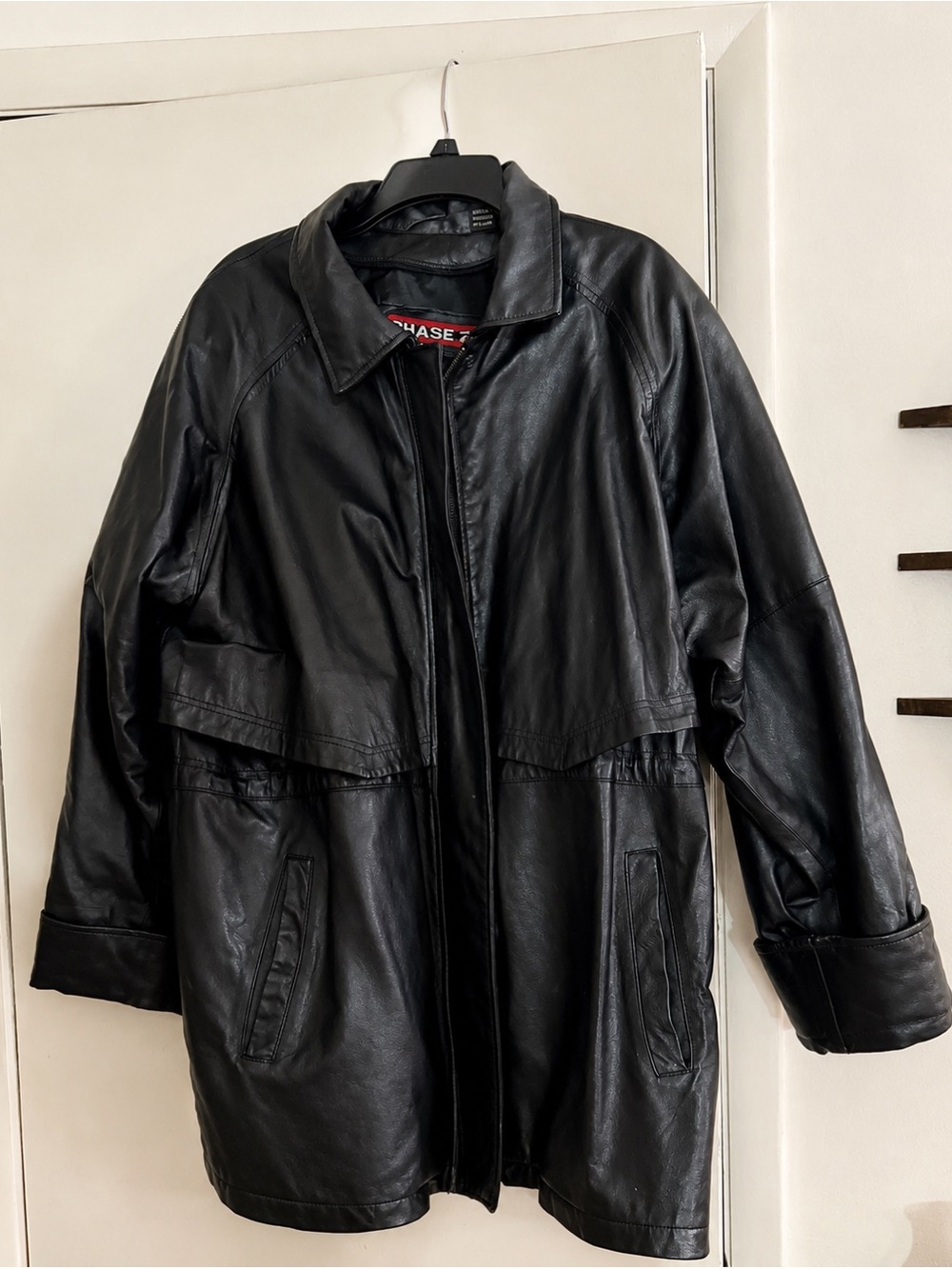 Chaser Black Leather Zip-Front Women's Jacket